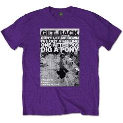 The Beatles Rooftop Shot Purple offiziell Männer T-Shirt Herren (Small) von Rock Off