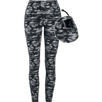 Rock Rebel by EMP - Camouflage/Flecktarn Leggings - Graue Camo-Leggings mit seitlichen Taschen - XS bis 5XL - für Damen - Größe 3XL - grau von Rock Rebel by EMP