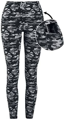 Rock Rebel by EMP Damen Graue Camo-Leggings mit seitlichen Taschen 4XL von Rock Rebel by EMP