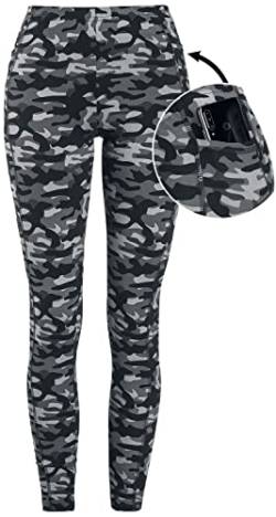 Rock Rebel by EMP Damen Graue Camo-Leggings mit seitlichen Taschen S von Rock Rebel by EMP