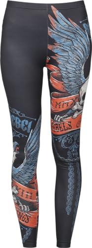 Rock Rebel by EMP Damen Schwarze Leggings mit Oldschool Prints XXL von Rock Rebel by EMP