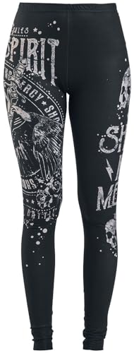 Rock Rebel by EMP Damen Schwarze Leggings mit rockigem Print S von Rock Rebel by EMP