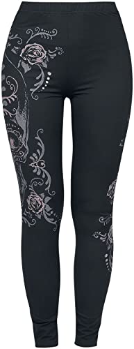 Rock Rebel by EMP Damen Schwarze Leggings mit rockigem Print XL von Rock Rebel by EMP