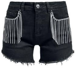 Rock Rebel by EMP Damen Schwarze Shorts mit Strassstein- Applikation 30 von Rock Rebel by EMP