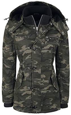 Rock Rebel by EMP Damen camouflage Winterjacke mit Nieten L von Rock Rebel by EMP