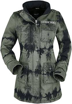 Rock Rebel by EMP Damen grüne Winterjacke mit Batikwaschung 3XL von Rock Rebel by EMP