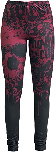 Rock Rebel by EMP Damen schwarz-rote Leggings mit Alloverprint 3XL von Rock Rebel by EMP