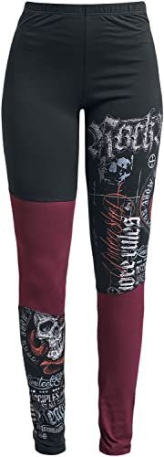 Rock Rebel by EMP Damen schwarz-rote Leggings mit Rock Rebel Print L von Rock Rebel by EMP