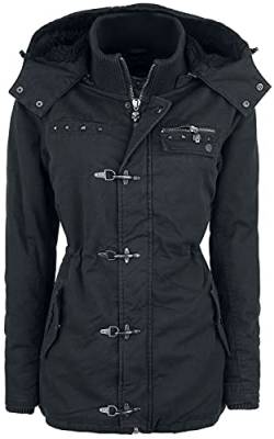 Rock Rebel by EMP Damen schwarze Winterjacke mit Nieten M von Rock Rebel by EMP