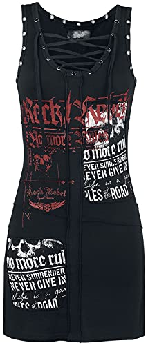 Rock Rebel by EMP Damen schwarzes rockiges Kleid mit Schnürung XL von Rock Rebel by EMP