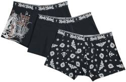 Rock Rebel by EMP Herren 3er Set Schwarze Boxershorts mit Print XXL von Rock Rebel by EMP