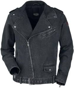Rock Rebel by EMP Herren Biker Style Jeans Jacket grau XL von Rock Rebel by EMP