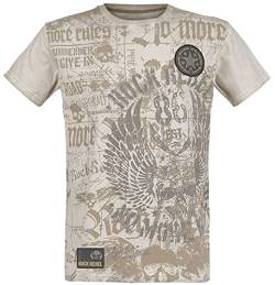 Rock Rebel by EMP Herren beiges Vintage T-Shirt mit Allover-Print 3XL von Rock Rebel by EMP