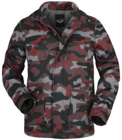 Rock Rebel by EMP Herren camouflage Übergangsjacke in rot-schwarz L von Rock Rebel by EMP