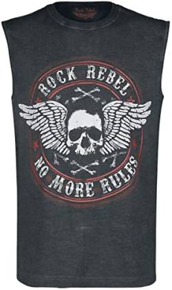 Rock Rebel by EMP Herren dunkelgraues Tank-Top mit rockigem Print M von Rock Rebel by EMP