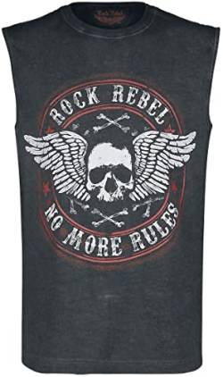 Rock Rebel by EMP Herren dunkelgraues Tank-Top mit rockigem Print XXL von Rock Rebel by EMP