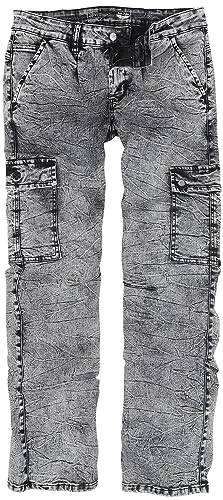 Rock Rebel by EMP Herren graue Jeans mit starker Waschung W30L32 von Rock Rebel by EMP