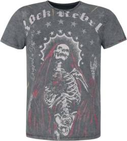 Rock Rebel by EMP Herren graues T-Shirt mit Print L von Rock Rebel by EMP