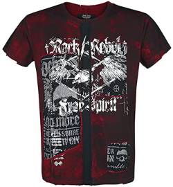 Rock Rebel by EMP Herren schwarz-rotes Shirt mit rockigem Print L von Rock Rebel by EMP