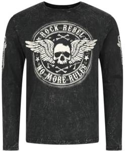 Rock Rebel by EMP Herren schwarzes Langarmshirt mit Print L von Rock Rebel by EMP