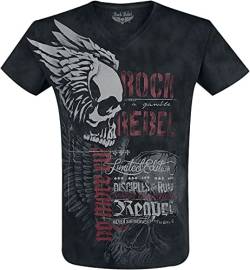 Rock Rebel by EMP Herren schwarzes T-Shirt mit Allover-Print 4XL von Rock Rebel by EMP