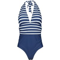 Rock Rebel by EMP - Rock Badeanzug - Retro Neckholder Swim Suit - S bis XXL - für Damen - Größe L - navy von Rock Rebel by EMP