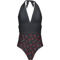 Rock Rebel by EMP - Rock Badeanzug - Skull Cherry Swimsuit - S bis XXL - für Damen - Größe M - schwarz von Rock Rebel by EMP