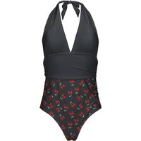 Rock Rebel by EMP - Rock Badeanzug - Skull Cherry Swimsuit - S bis XXL - für Damen - Größe S - schwarz von Rock Rebel by EMP