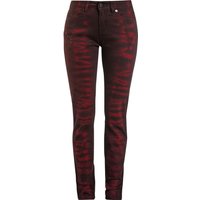 Rock Rebel by EMP - Rock Jeans - Megan - W27L32 bis W32L34 - für Damen - Größe W29L34 - schwarz/rot von Rock Rebel by EMP