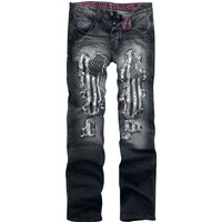 Rock Rebel by EMP - Rock Jeans - Pete - W29L32 bis W44L32 - für Männer - Größe W31L34 - schwarz von Rock Rebel by EMP