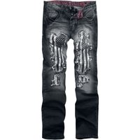 Rock Rebel by EMP - Rock Jeans - Pete - W29L32 bis W44L32 - für Männer - Größe W34L32 - schwarz von Rock Rebel by EMP