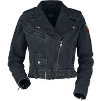 Rock Rebel by EMP - Rock Jeansjacke - Jeans Biker Jacket - XS bis XXL - für Damen - Größe XL - grau von Rock Rebel by EMP