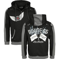 Rock Rebel by EMP - Rock Kapuzenjacke - Rock Rebel X Route 66 - Hoody Jacket - S bis XXL - für Männer - Größe L - schwarz von Rock Rebel by EMP