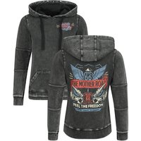 Rock Rebel by EMP - Rock Kapuzenpullover - Rock Rebel X Route 66 - Hoody - S bis XXL - für Damen - Größe L - schwarz von Rock Rebel by EMP