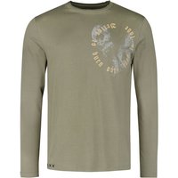 Rock Rebel by EMP - Rock Langarmshirt - Longsleeve mit Rock Rebel Print - S bis L - für Männer - Größe M - beige von Rock Rebel by EMP