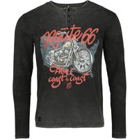 Rock Rebel by EMP - Rock Langarmshirt - Rock Rebel X Route 66 - Longsleeve - S bis XXL - für Männer - Größe XL - schwarz von Rock Rebel by EMP