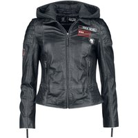 Rock Rebel by EMP - Rock Lederjacke - Rock Rebel X Route 66 - Leather Jacket - S bis XXL - für Damen - Größe L - schwarz von Rock Rebel by EMP