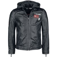 Rock Rebel by EMP - Rock Lederjacke - Rock Rebel X Route 66 - Leather Jacket - S bis XXL - für Männer - Größe L - schwarz von Rock Rebel by EMP