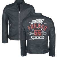 Rock Rebel by EMP - Rock Lederjacke - Rock Rebel X Route 66 - Leather Jacket - S bis XXL - für Männer - Größe L - schwarz von Rock Rebel by EMP