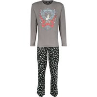 Rock Rebel by EMP - Rock Schlafanzug - Pyjama with Skull Print - M bis XXL - für Männer - Größe XXL - grau von Rock Rebel by EMP