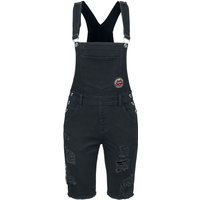 Rock Rebel by EMP - Rock Short - Jeans Latzhose - 27 bis 31 - für Damen - Größe 27 - schwarz von Rock Rebel by EMP