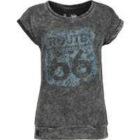 Rock Rebel by EMP - Rock T-Shirt - Rock Rebel X Route 66 - T-Shirt - S bis XXL - für Damen - Größe L - schwarz von Rock Rebel by EMP