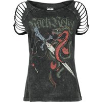 Rock Rebel by EMP - Rock T-Shirt - T-Shirt With Old Skool Print - S bis XXL - für Damen - Größe L - grau von Rock Rebel by EMP