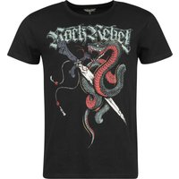 Rock Rebel by EMP - Rock T-Shirt - T-Shirt With Old Skool Print - S bis XXL - für Männer - Größe S - schwarz von Rock Rebel by EMP