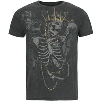 Rock Rebel by EMP - Rock T-Shirt - T-Shirt With Skull And Crown Print - M bis XXL - für Männer - Größe L - schwarz von Rock Rebel by EMP