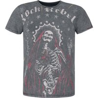 Rock Rebel by EMP - Rock T-Shirt - T-Shirt mit großem Frontprint - S bis XL - für Männer - Größe L - schwarz von Rock Rebel by EMP