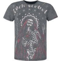 Rock Rebel by EMP - Rock T-Shirt - T-Shirt mit großem Frontprint - S bis XL - für Männer - Größe S - schwarz von Rock Rebel by EMP