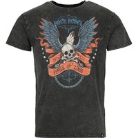 Rock Rebel by EMP - Rock T-Shirt - T-Shirt with Old School Wings and Skull - M bis XXL - für Männer - Größe L - schwarz von Rock Rebel by EMP