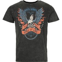 Rock Rebel by EMP - Rock T-Shirt - T-Shirt with Old School Wings and Skull - M bis XXL - für Männer - Größe XL - schwarz von Rock Rebel by EMP
