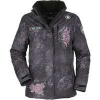 Rock Rebel by EMP - Rock Winterjacke - Rock Rebel Jacket with Skull Print - S bis XXL - für Damen - Größe XL - grau von Rock Rebel by EMP